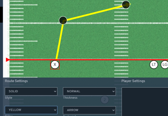 Design your football plays using easy drawing tools for coaches.