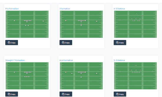 Use Preset Formations or Make your Own Formation Templates.