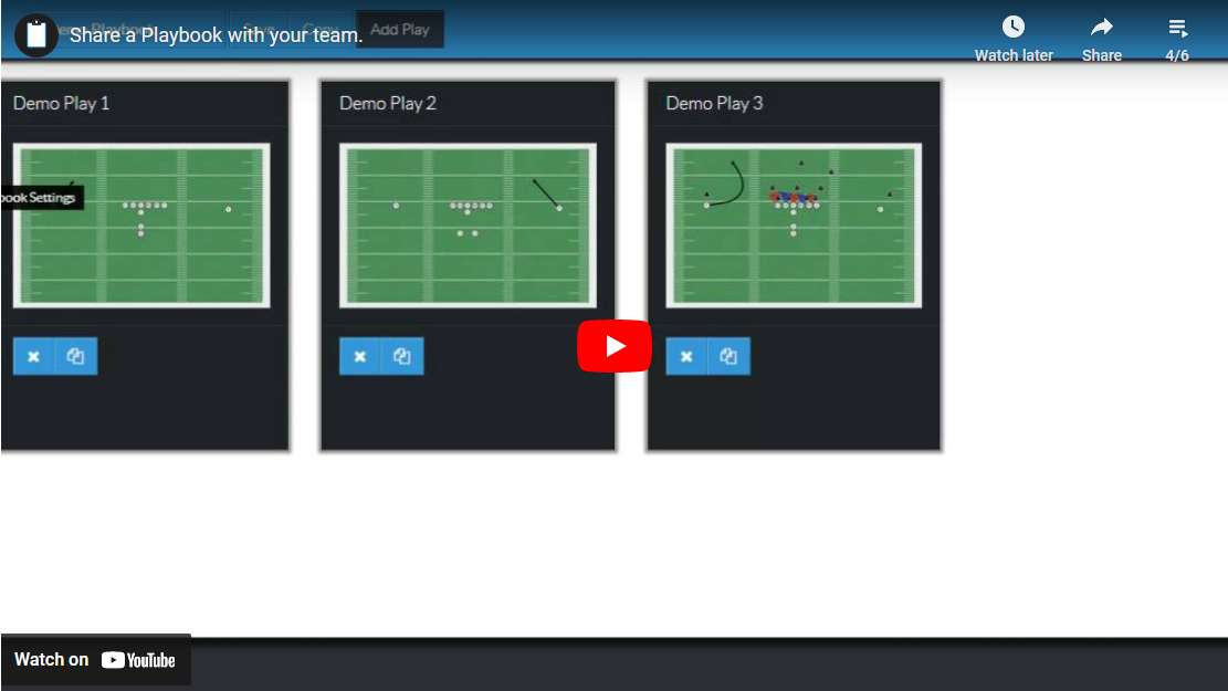 Learn how to share a football playbook created with Football Play Designer.