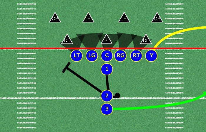 You can customize any player's fill color or outline color with our play designer software.  Make your playbook today.